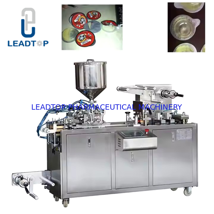 Máquina de embalagem de bolhas de 25 mm com PLC e mesa de trabalho rotativa