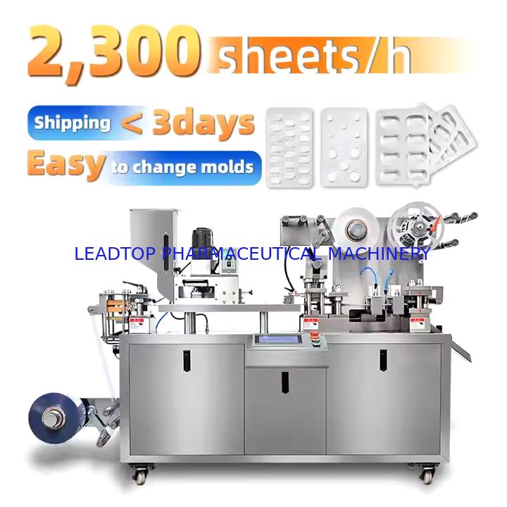 Máquina de embalagem de bolhas 30-60pcs/min com controlo PLC