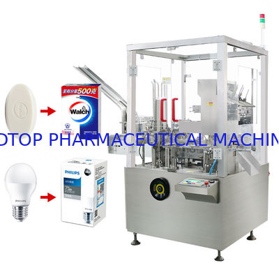 Bom preço Máquina de embalagem de caixa de papelão automática de carregamento vertical para produtos pequenos sabonete em barra on-line