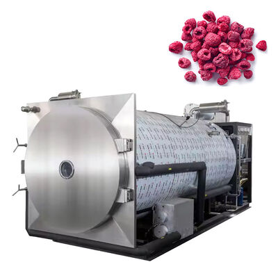 Bom preço ODM OEM suportado Processamento de alimentos de aço inoxidável Máquina de secagem por congelamento a vácuo Máquina de secagem por congelamento on-line